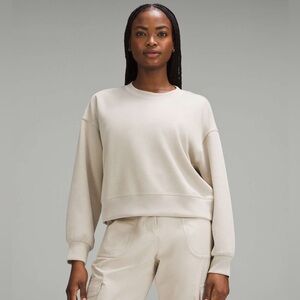 Lululemon Softstreme Perfectly Oversized Cropped Crew Mojave Tan Size 2